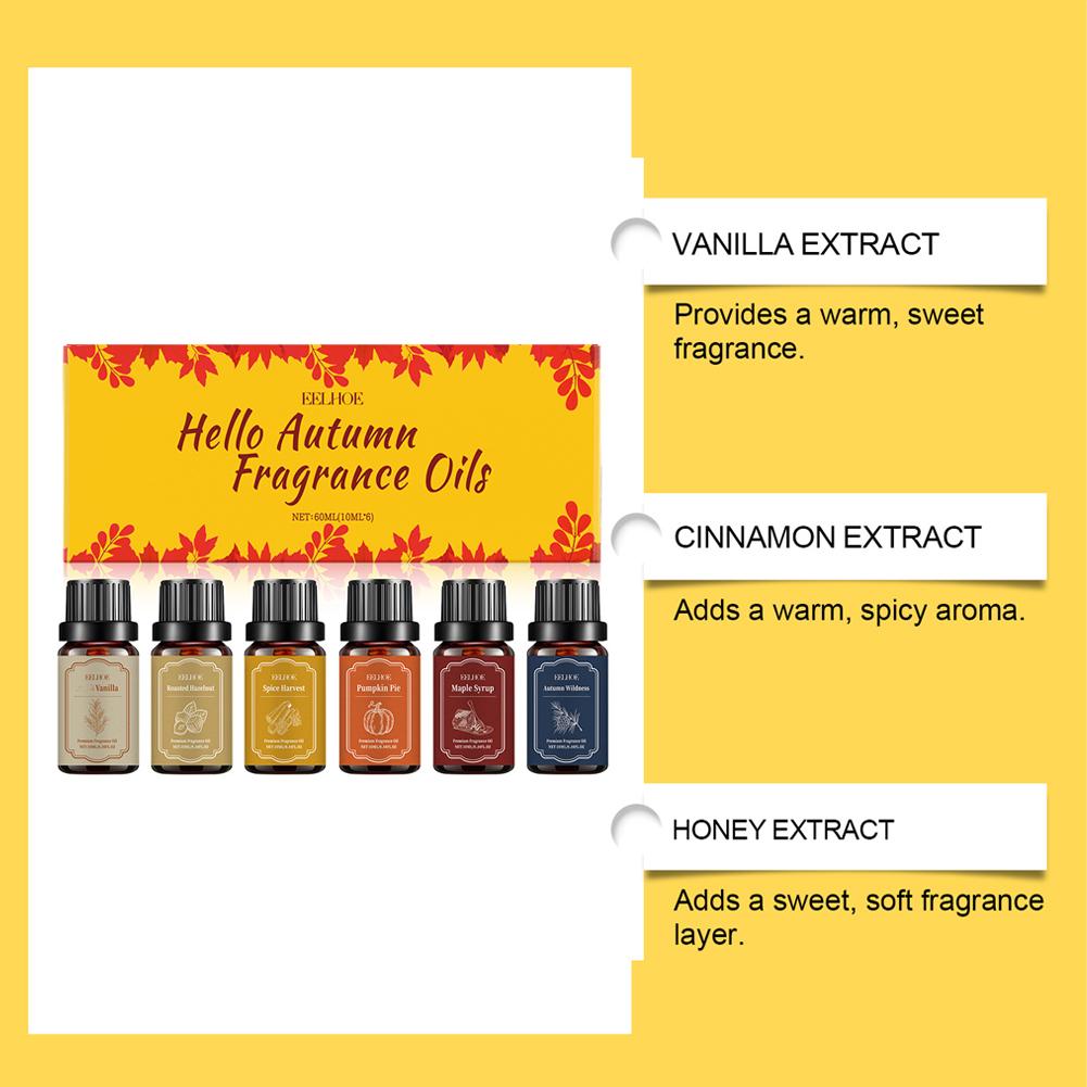 6x10ml Autumn Diffuser Fragran - Home Fragrance Vanilla Scented Candle 评论和价格