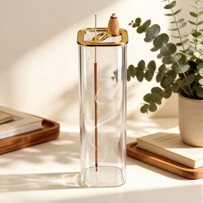 Metal Glass Dual Incense Burne - Home Fragrance Incense Sticks 评论和价格