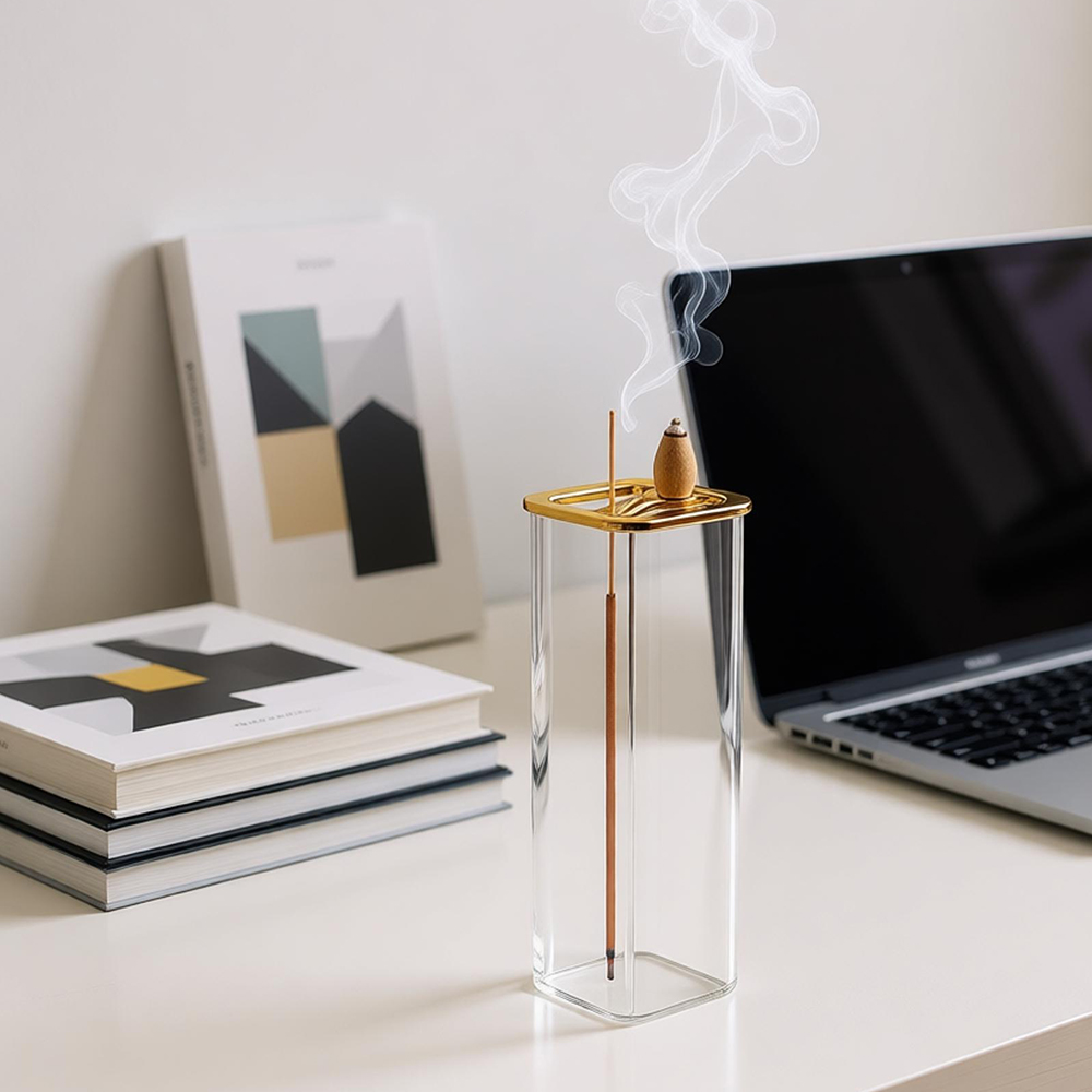 Metal Glass Dual Incense Burne - Home Fragrance Incense Sticks 评论和价格