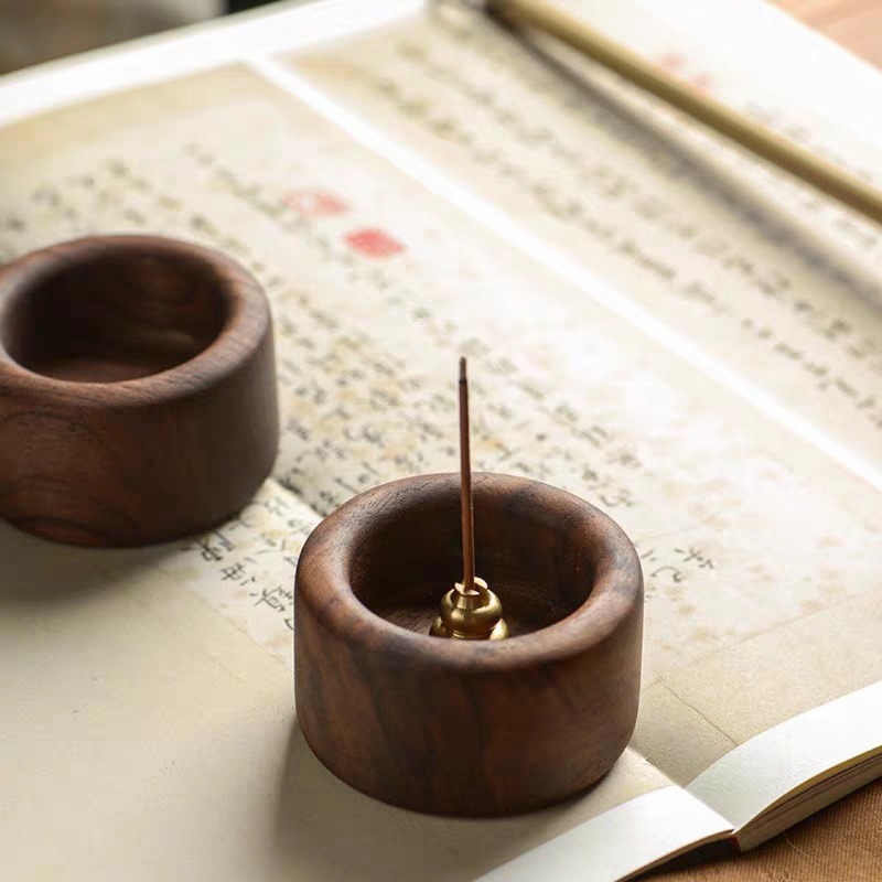 1PCS Black Walnut Solid Wood I - Home Fragrance Incense Sticks 评论和价格