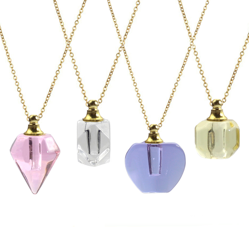 1PC Crystal Vial Necklace Wish - Home Fragrance Jar 评论和价格