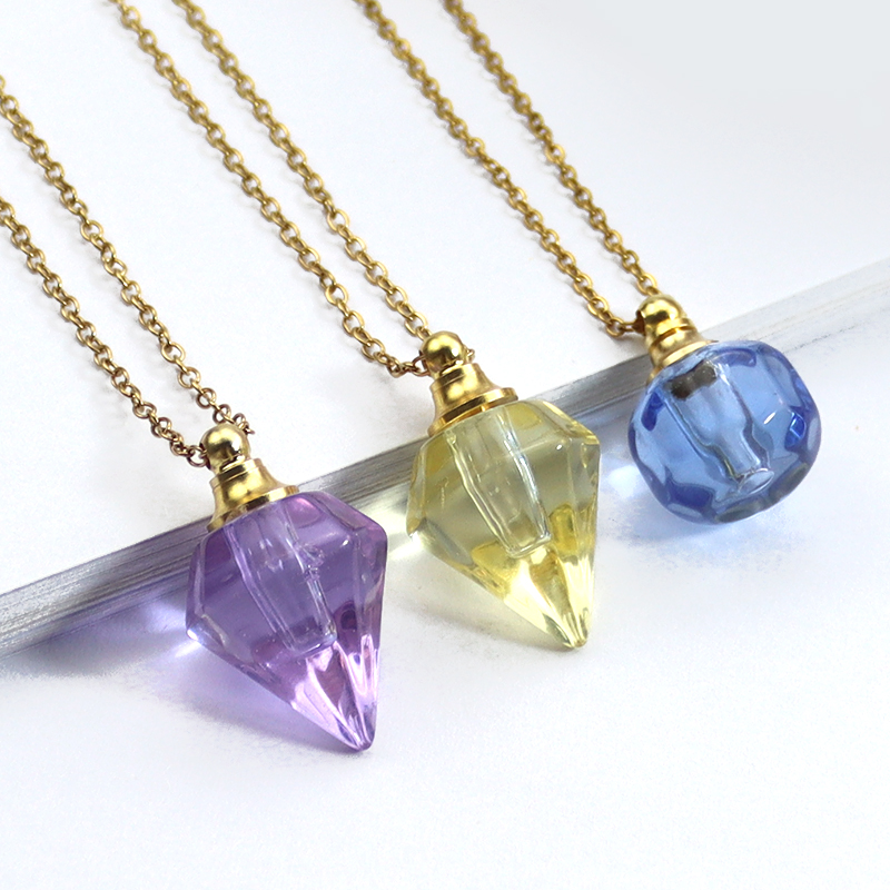 1PC Crystal Vial Necklace Wish - Home Fragrance Jar 评论和价格
