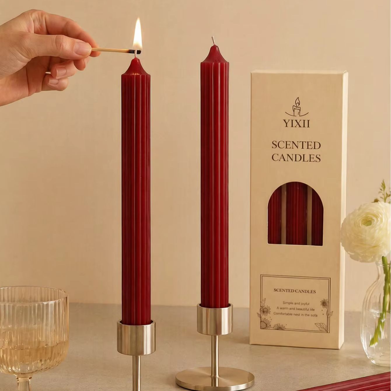 4pcs 25cm Wine Red Aromatherap - Home Fragrance Red Wine 评论和价格