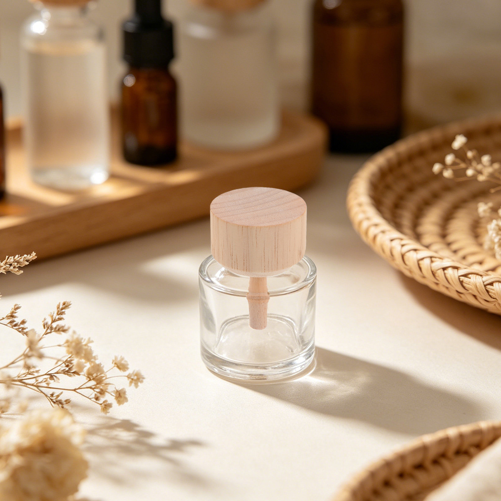 2Pcs Clear Glass Reed Diffuser - Home Fragrance Jar 评论和价格