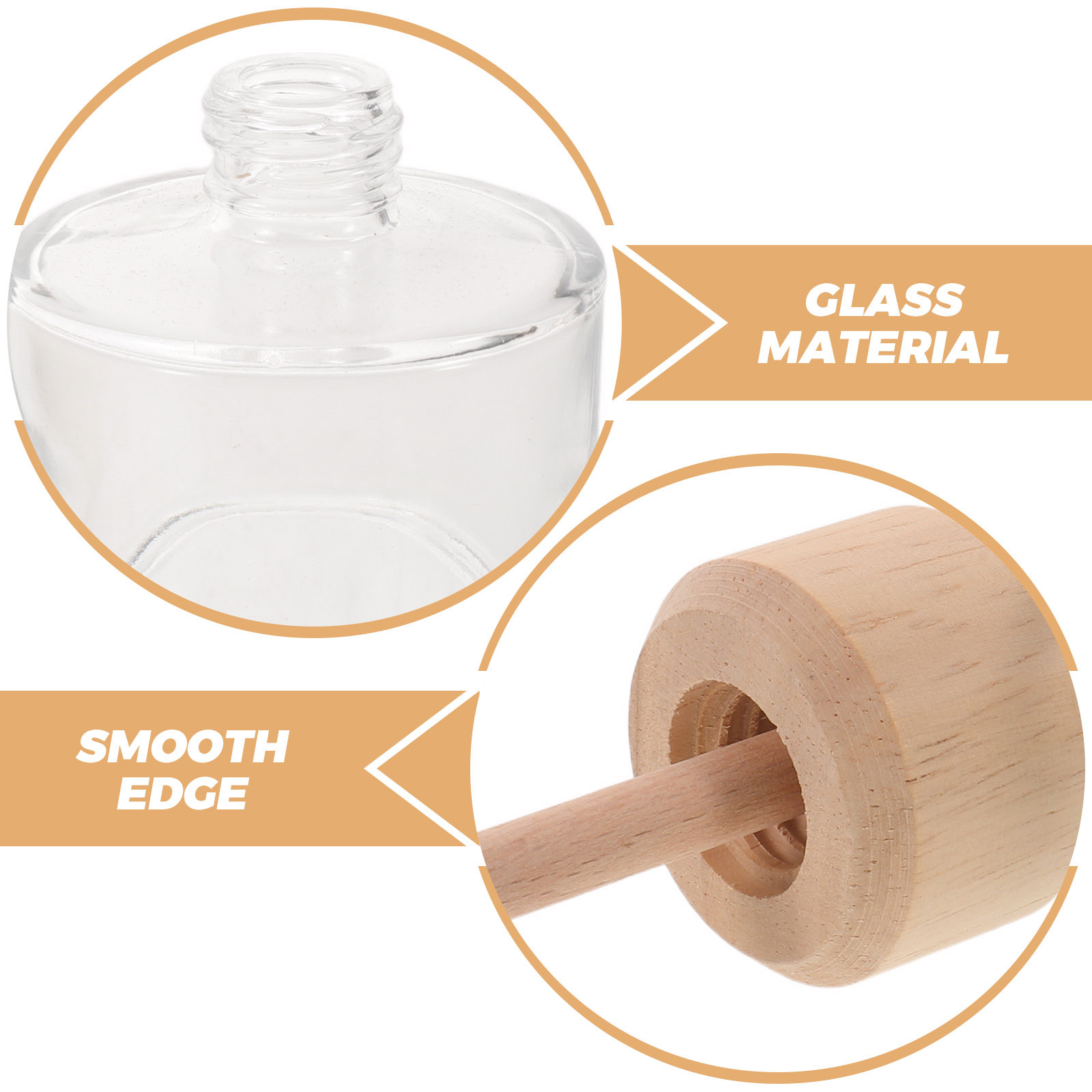 2Pcs Clear Glass Reed Diffuser - Home Fragrance Jar 评论和价格