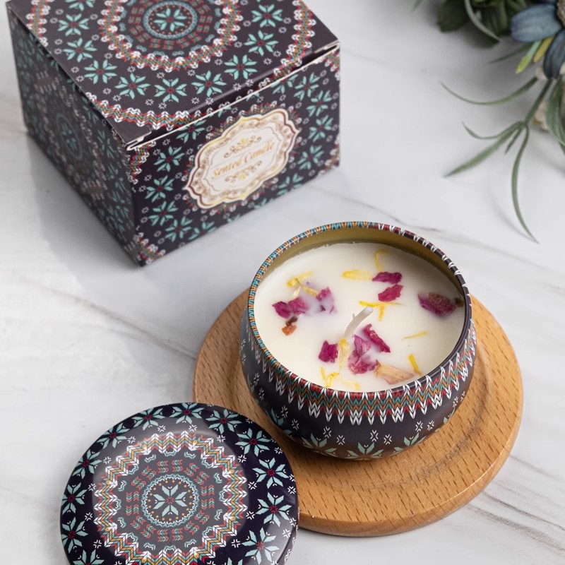 1/4PCS Vintage Scented Candles - Home Fragrance Jar 评论和价格